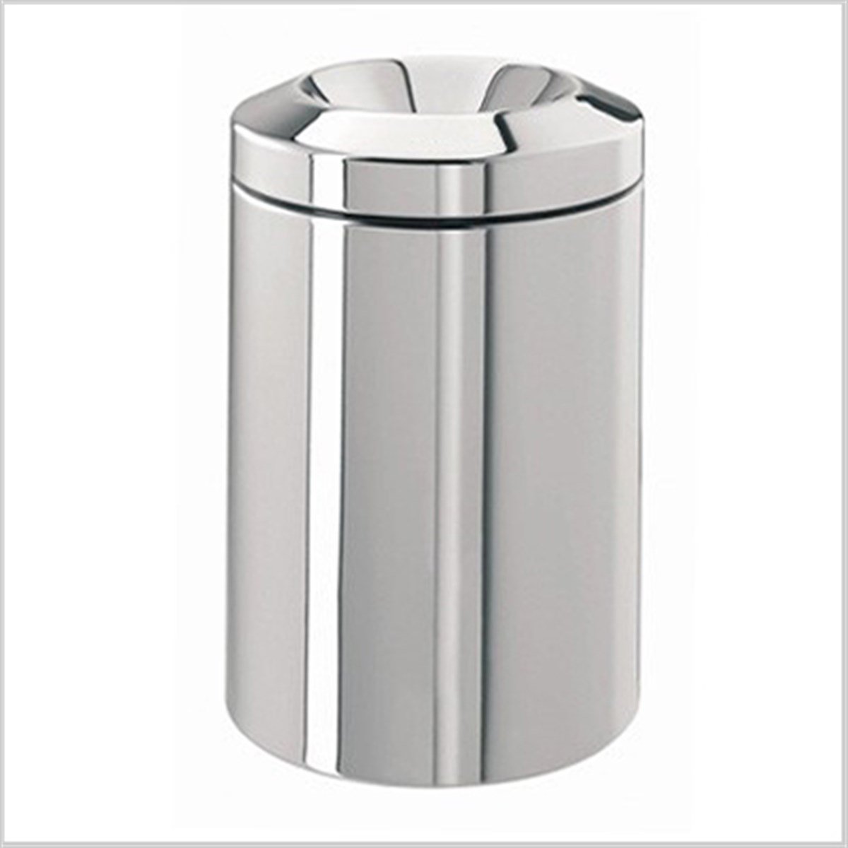 ÇEMBERLİ PARLAK KROM ÇÖP KOVASI