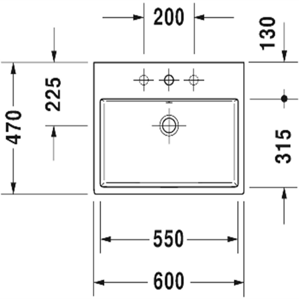 DURAVİT VERO AİR 60cm DUVARA DAYALI LAVABO