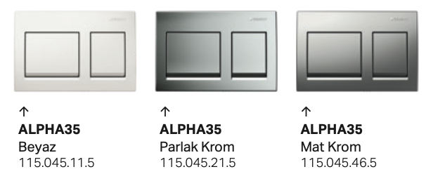 GEBERİT ALPHA35 KUMANDA PANELİ