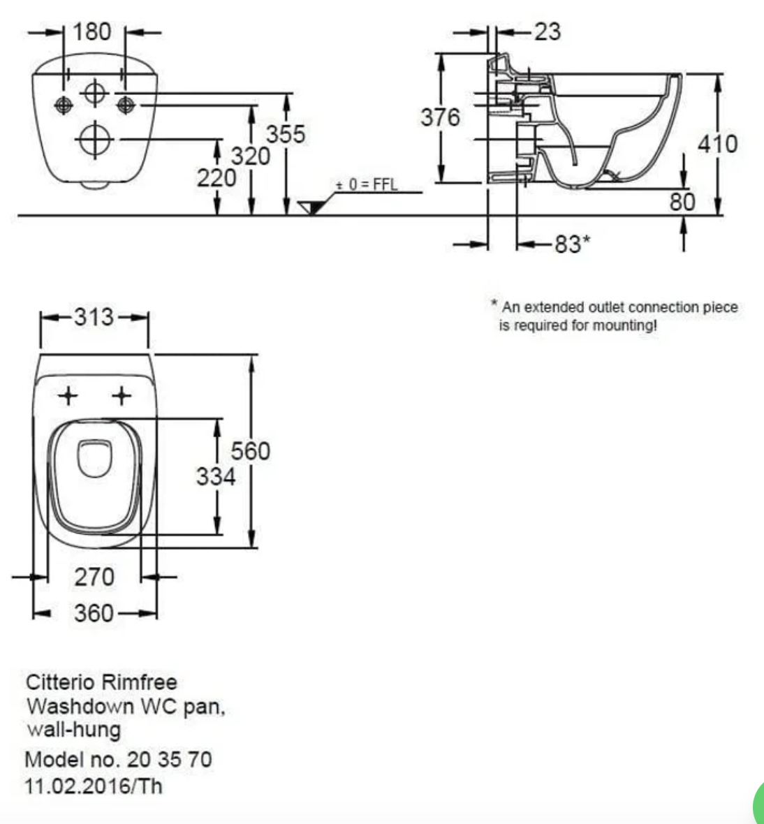 GEBERİT CİTTERİO RİMFREE ASMA KLOZET SETİ
