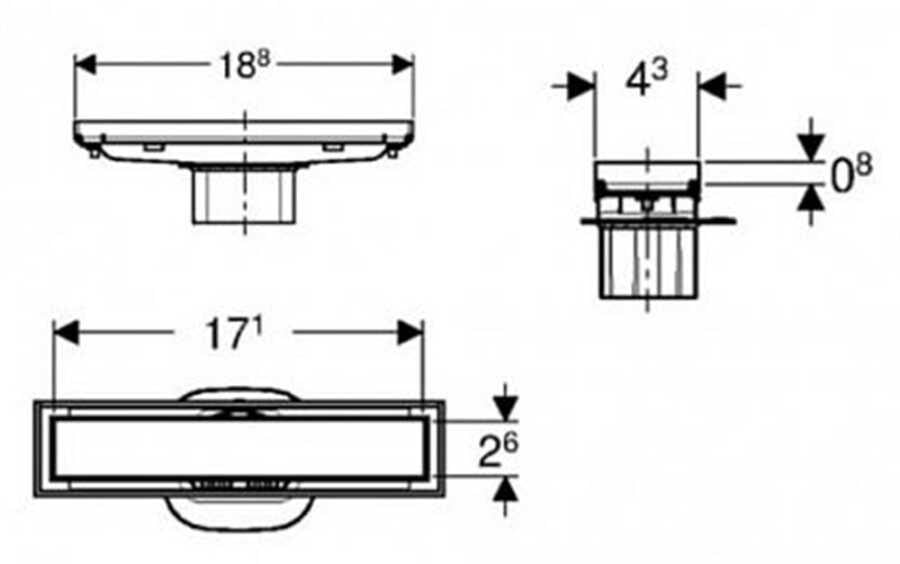 GEBERİT CLEANLİNE20 DUŞ KANALI KAPAĞI