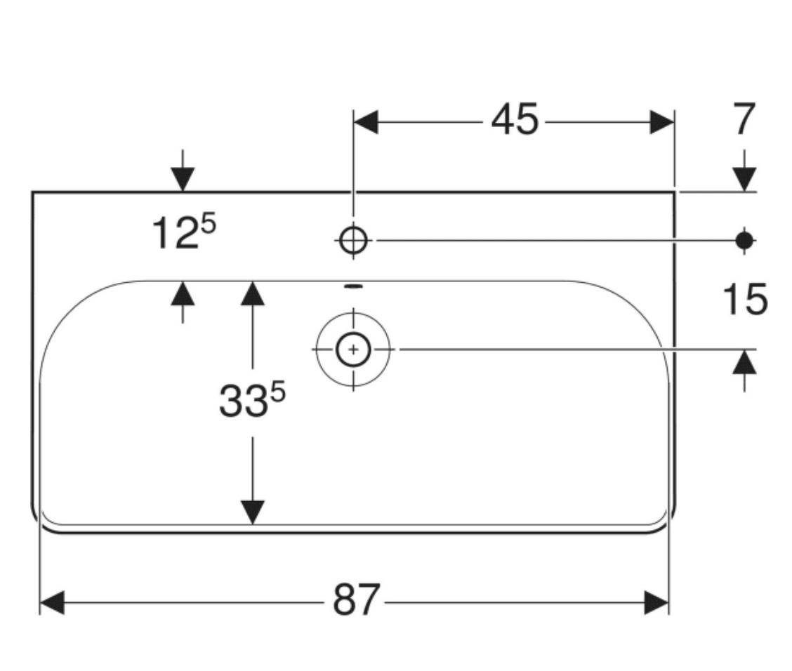 GEBERİT ETAJERLİ LAVABO 90 CM