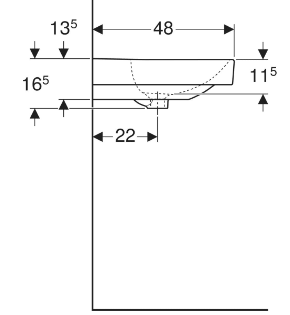 GEBERİT ETAJERLİ LAVABO 90 CM