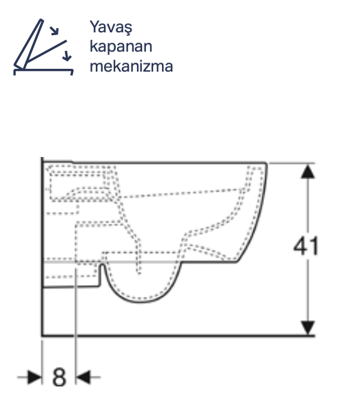 GEBERİT İCON RİMFREE ASMA KLOZET SET