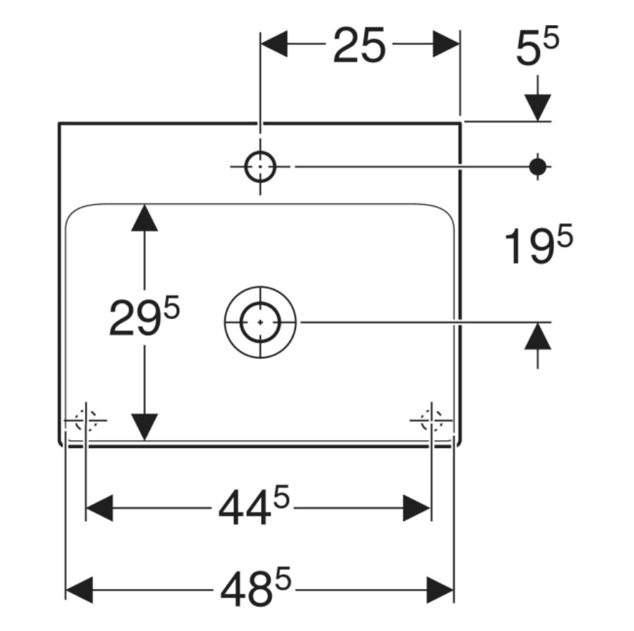 GEBERİT ONE ÇANAK LAVABO DİKEY ÇIKIŞLI