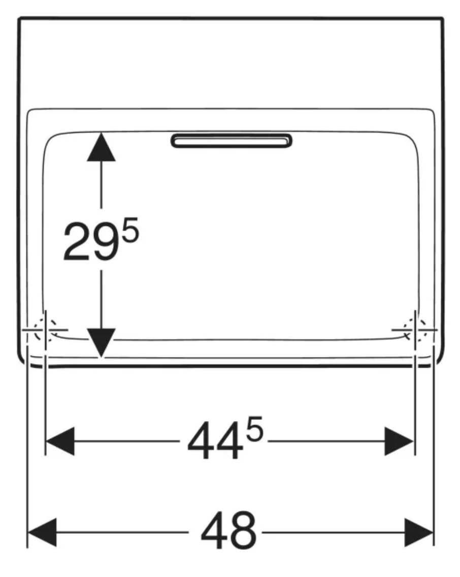 GEBERİT ONE ÇANAK LAVABO YATAY ÇIKIŞLI 