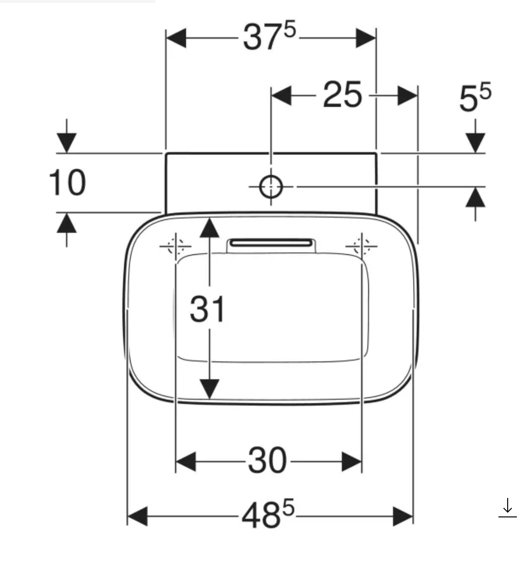 GEBERİT ONE CLEANDRAİN ÇANAK LAVABO