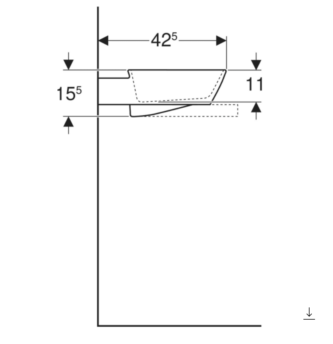 GEBERİT ONE CLEANDRAİN ÇANAK LAVABO