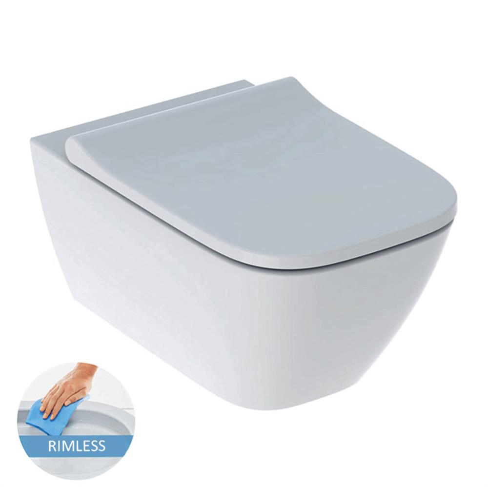 GEBERİT SMYLE SQUARE RİMFREE ASMA KLOZET&KAPAK
