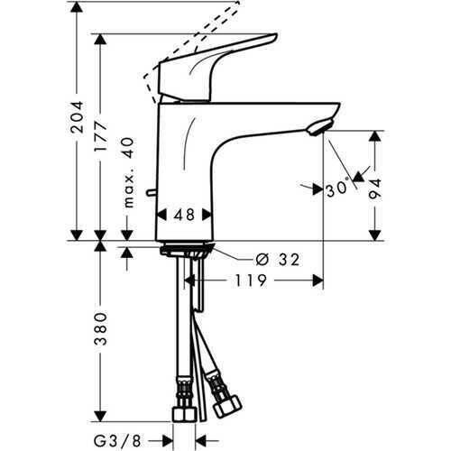 HANSGROHE FOCUS 100 TEK KOLLU LAVABO BATARYASI
