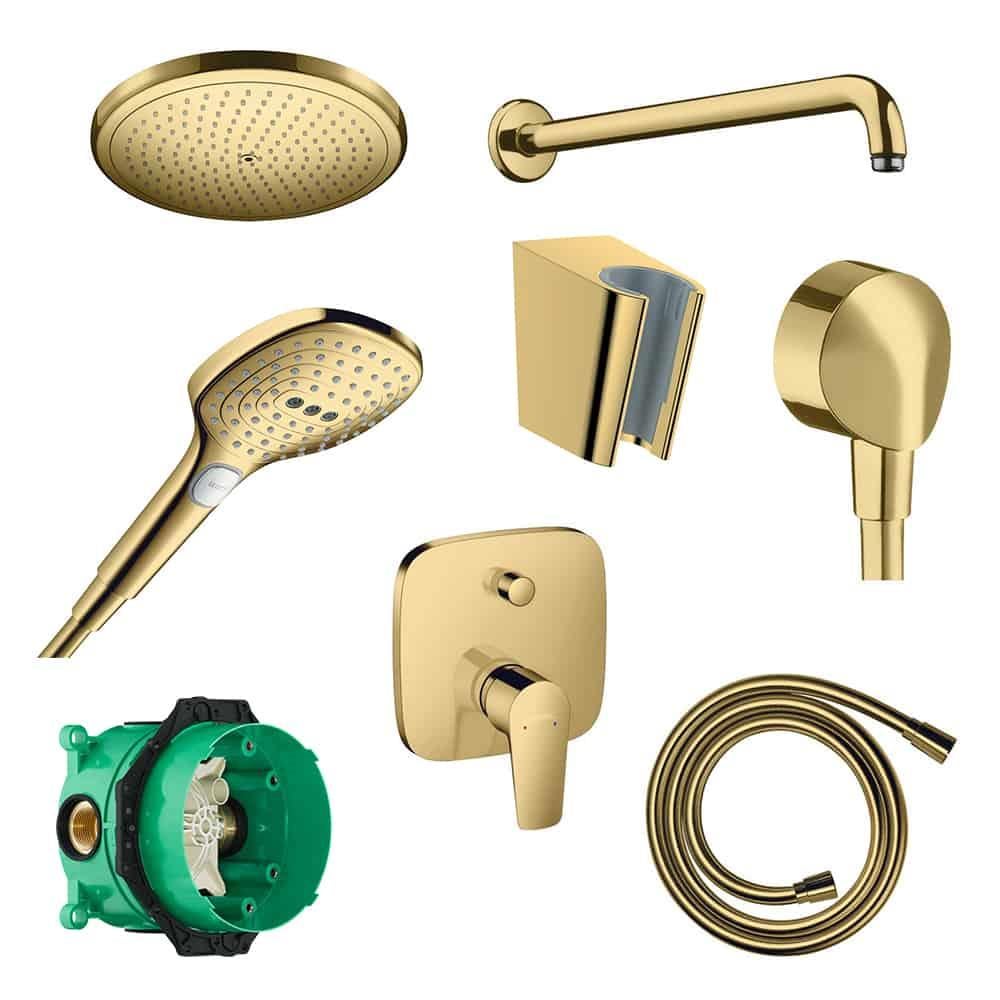 HANSGROHE TALIS E ANKASTRE PARLAK ALTIN SET