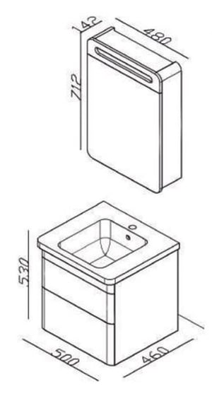 LİNE ART EFES 500 SET BANYO MOBİLYALARI
