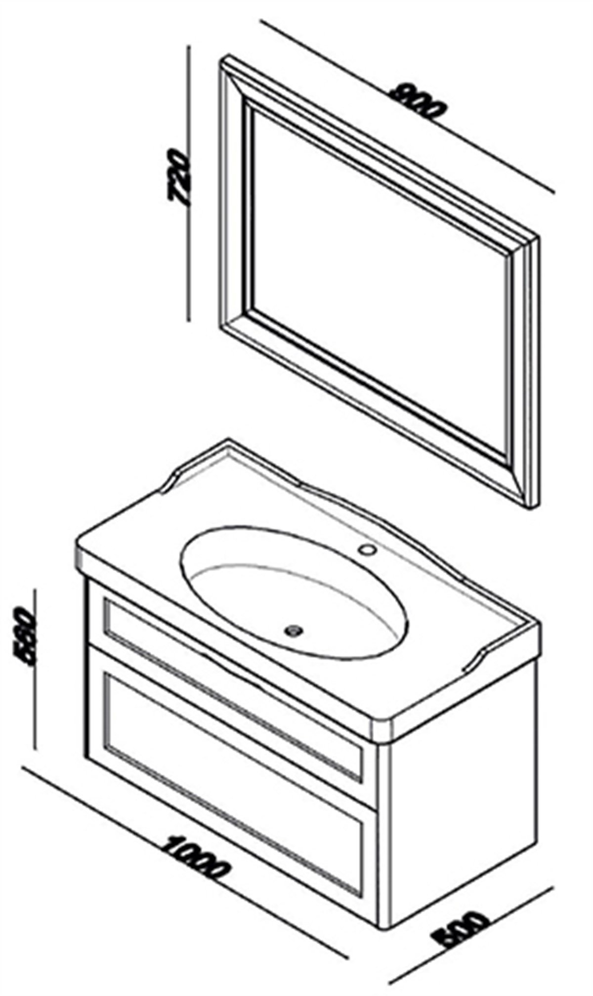 LİNE ART FRAME1000 KOMBİN BANYO MOBİLYALARI