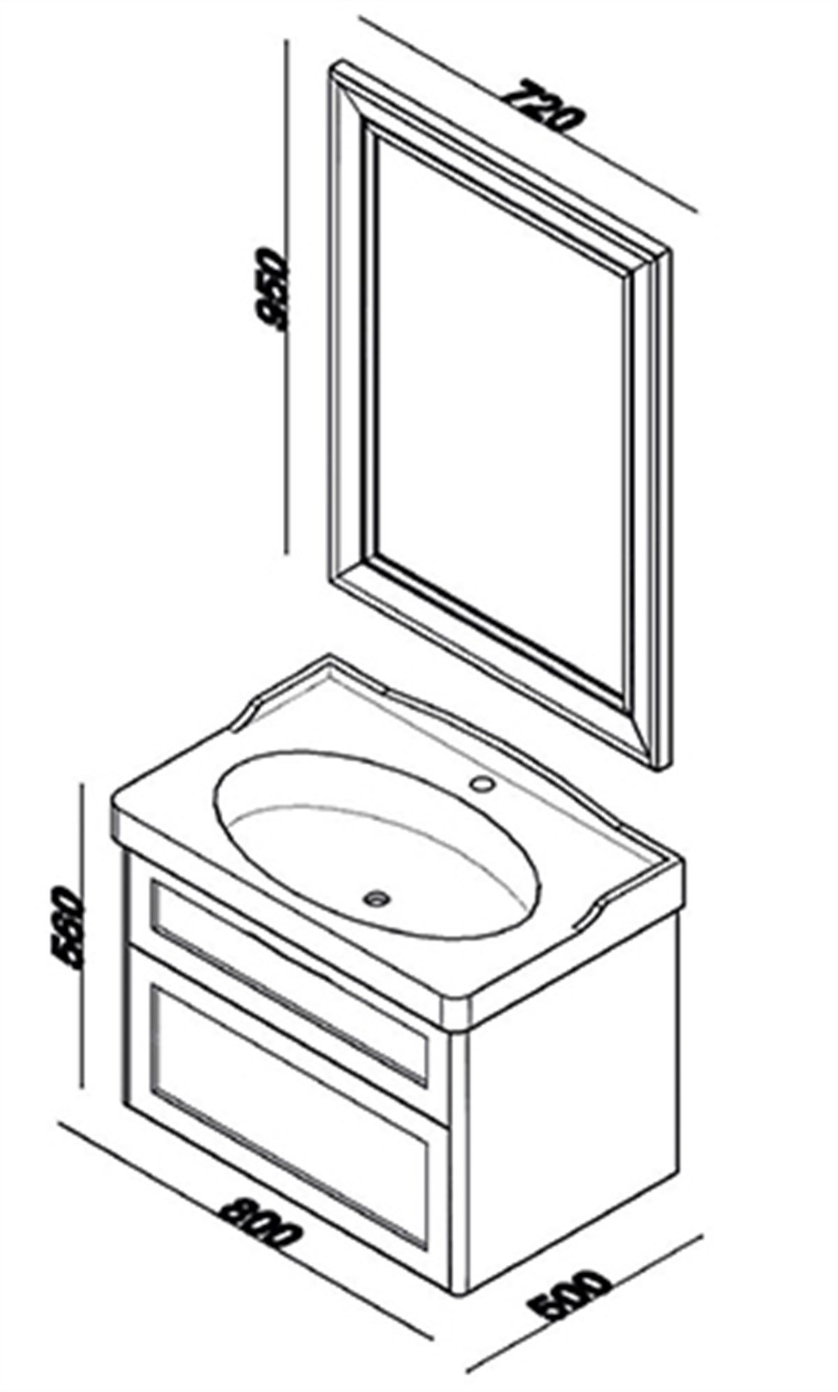 LİNE ART FRAME1000 KOMBİN BANYO MOBİLYALARI