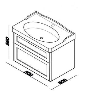 LİNE ART FRAME800 BANYO DOLAP ÜNİTESİ