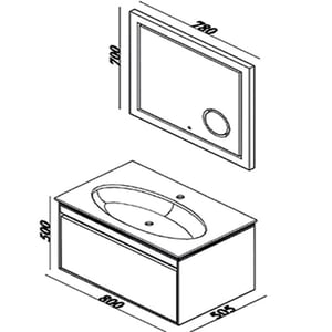 LİNE ART İCON810 TAKIM BANYO MOBİLYALARI