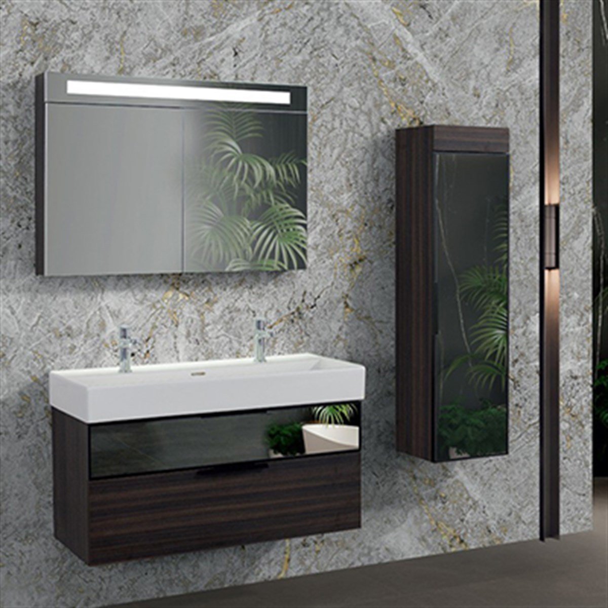 LİNE ART SHARP1000 DOUBLE SET BANYO MOBİLYALARI