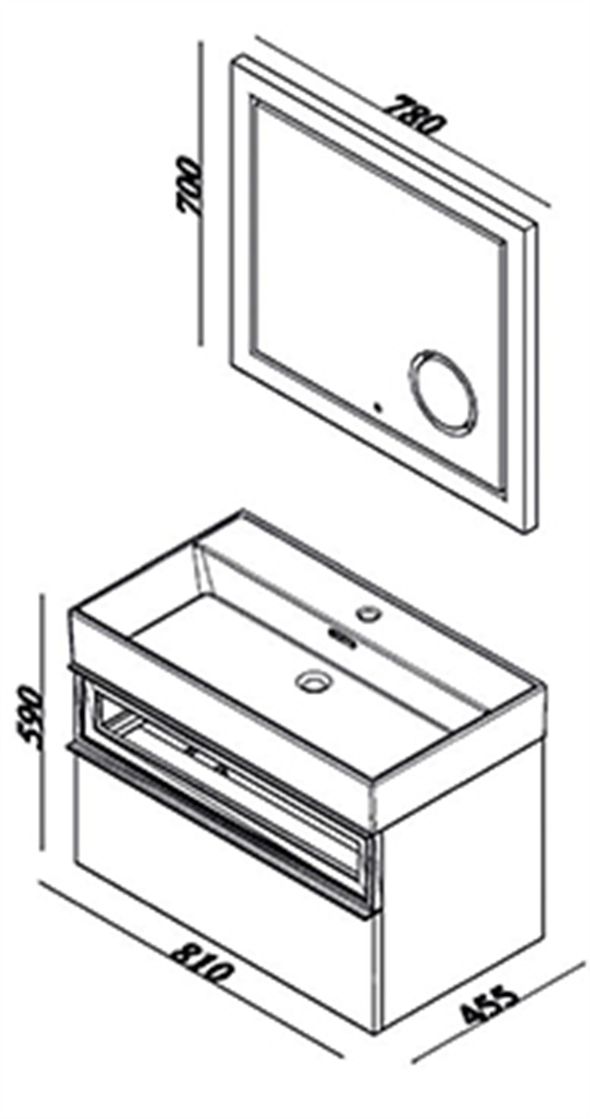 LİNE ART SHARP810 SET BANYO MOBİLYALARI