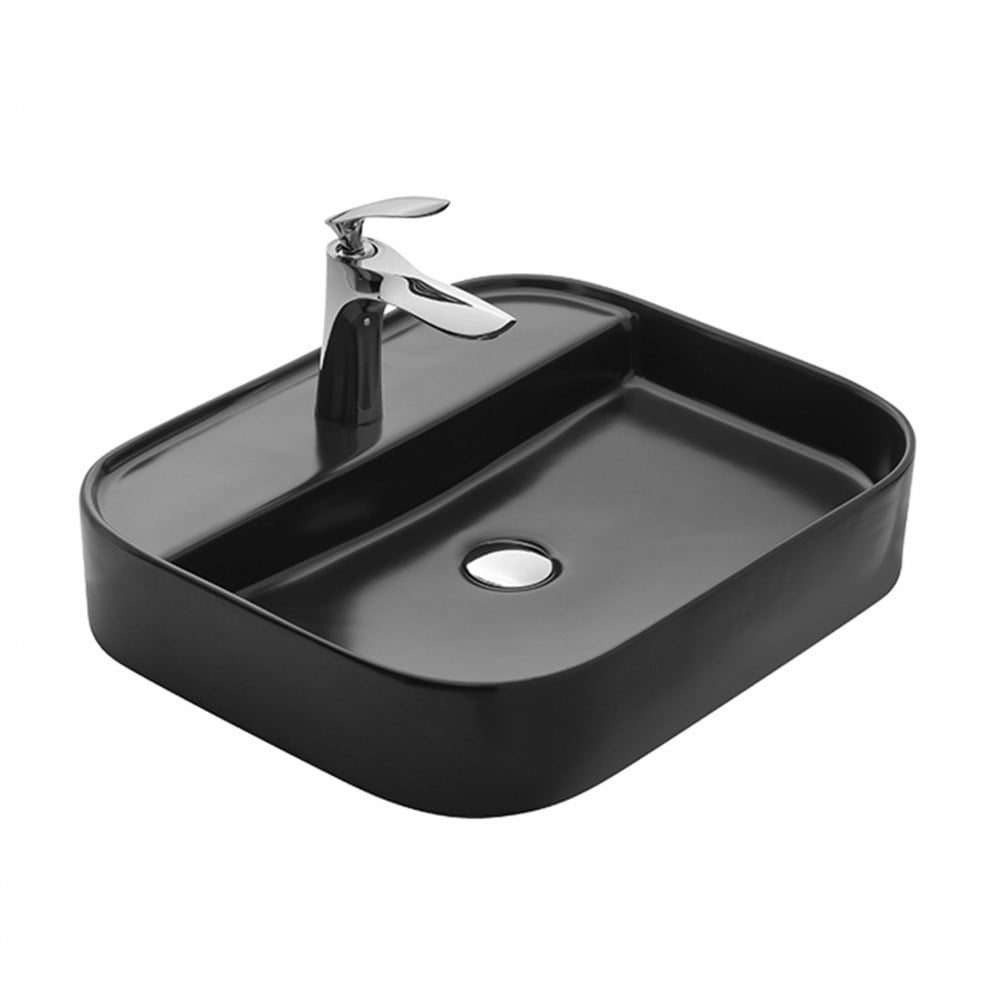 Paluci Anka Matt Black Çanak Lavabo