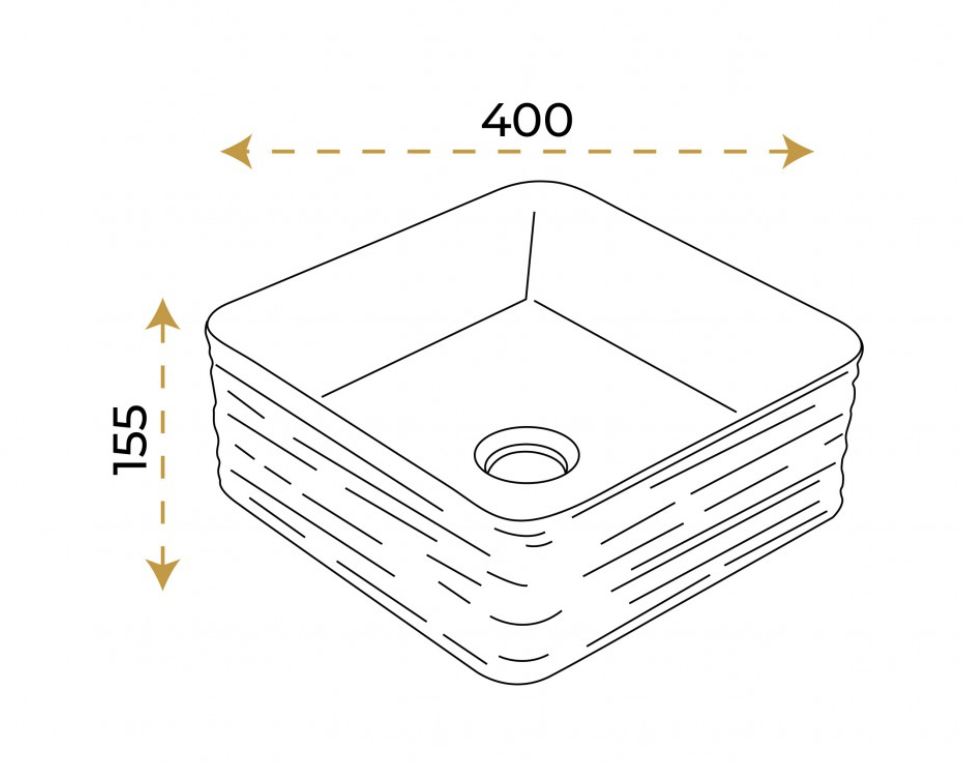 Paluci Arte Black Kare Lavabo