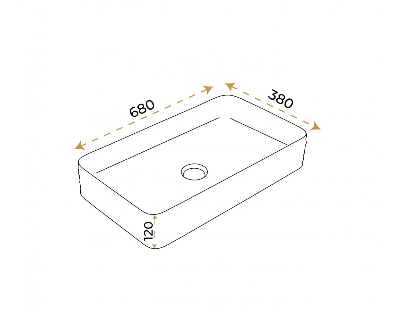 Paluci Arte Plus Black Dikdörtgen Lavabo