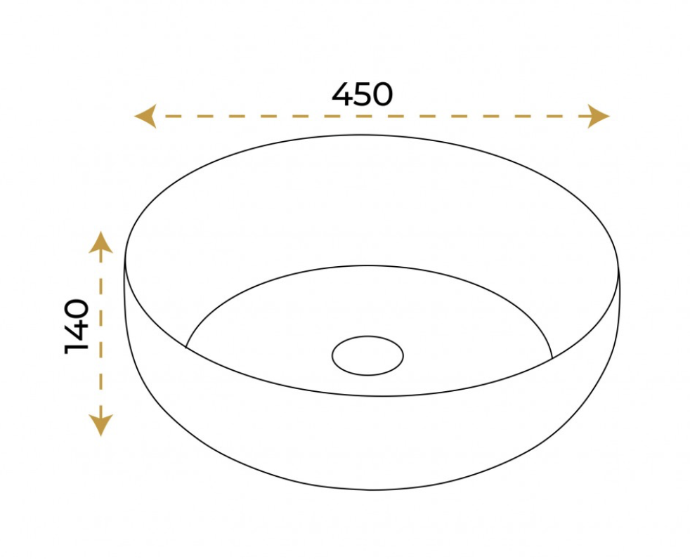 Paluci Azra White Black Yuvarlak Lavabo