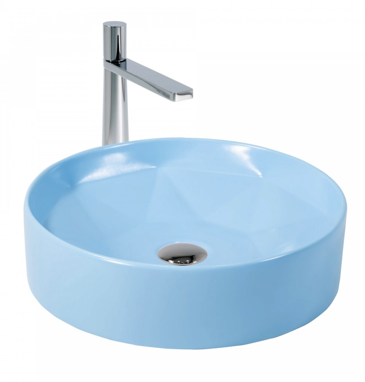 Paluci Diamond Matt Baby Blue Çanak Lavabo