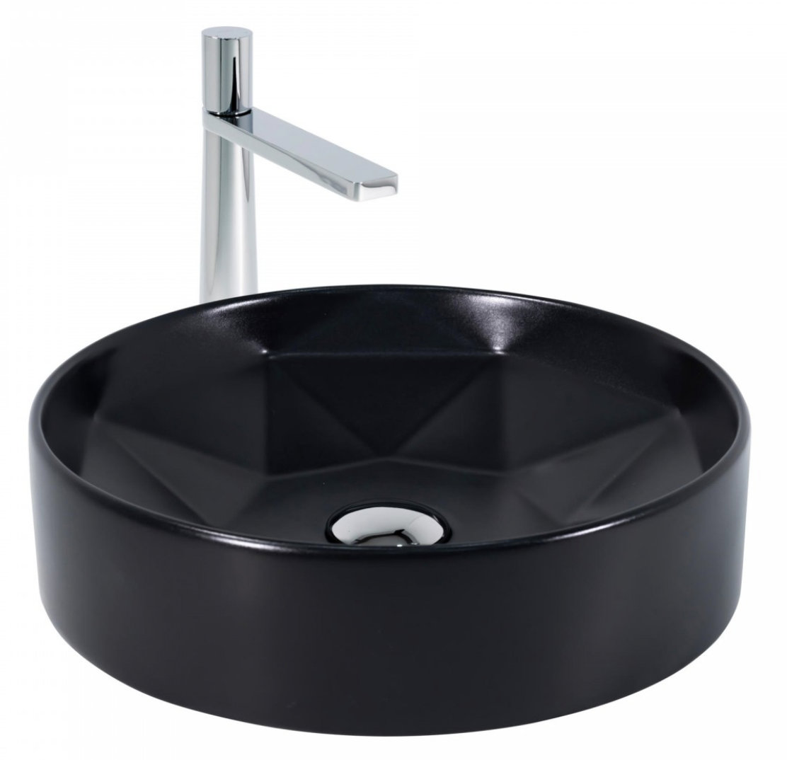 Paluci Diamond Matt Black Çanak Lavabo