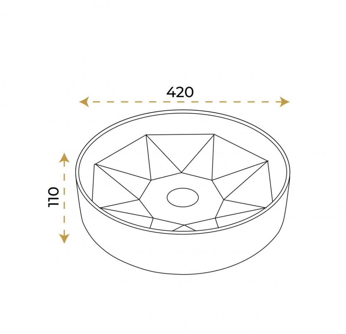 Paluci Diamond Matt Black Çanak Lavabo