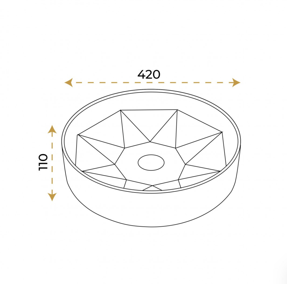 Paluci Diamond Matt Orange Çanak Lavabo