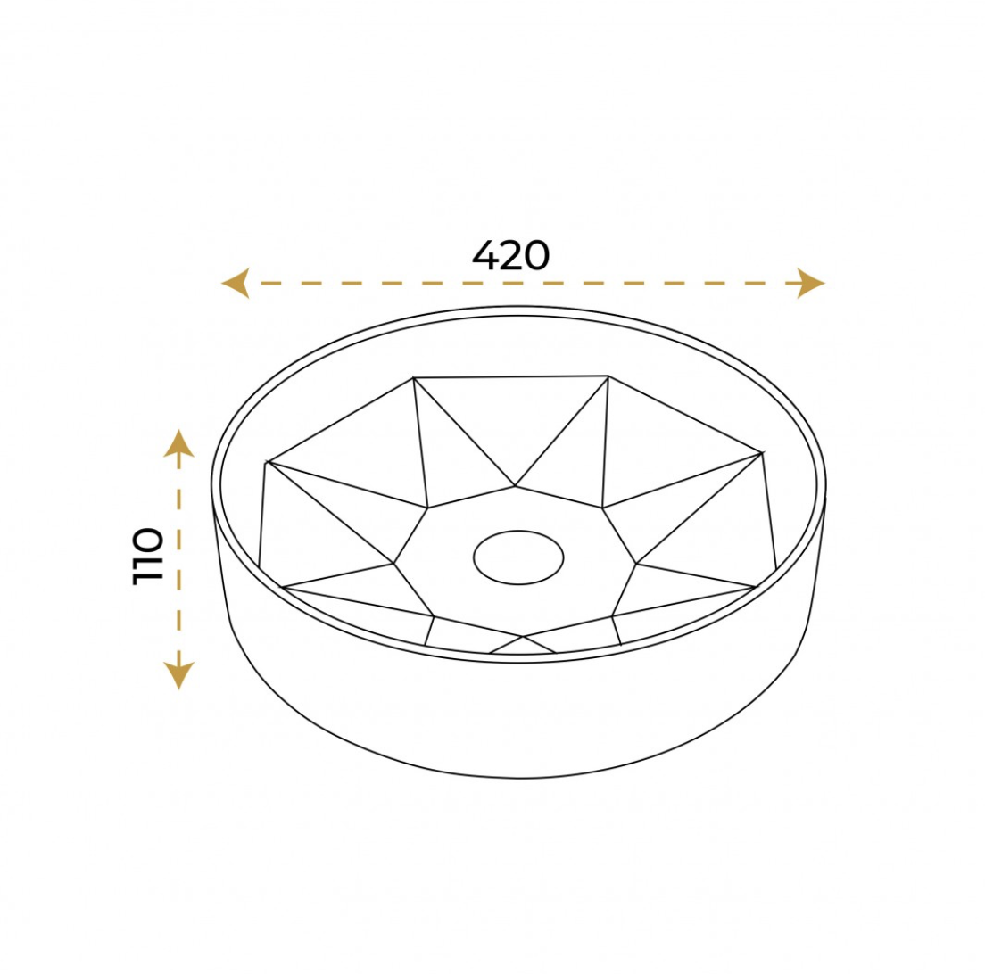 Paluci Diamond Matt Parliament Çanak Lavabo