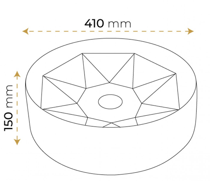 Paluci Diamond Plus Matt Black Çanak Lavabo