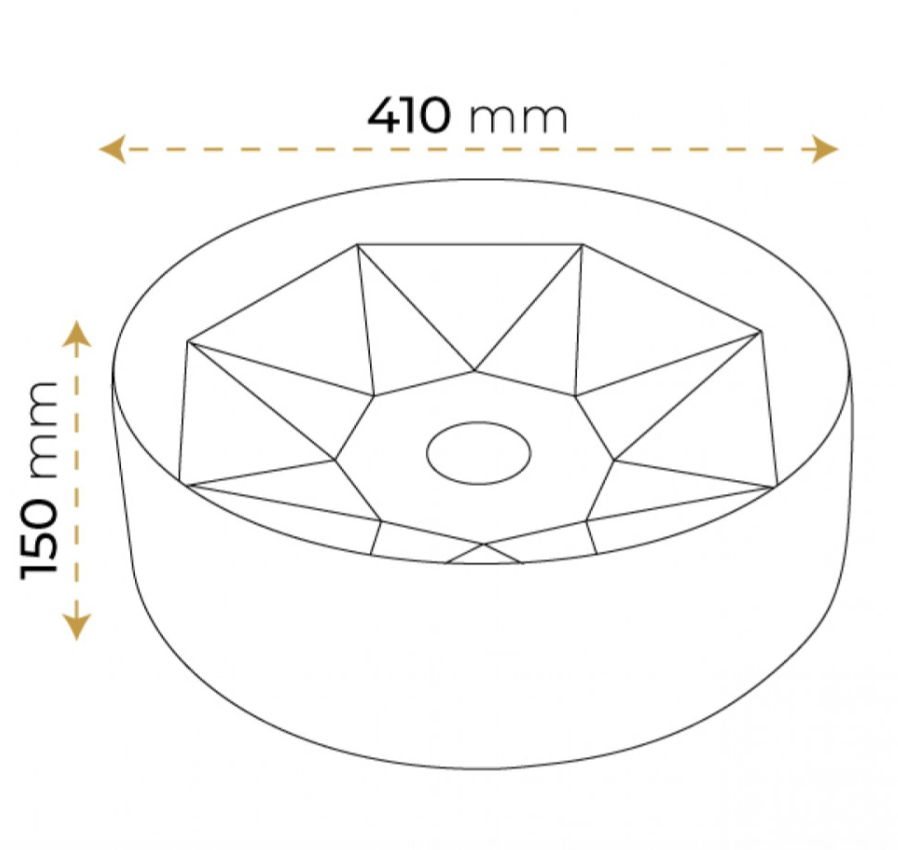 Paluci Diamond Plus Matt Light Orange Çanak Lavabo