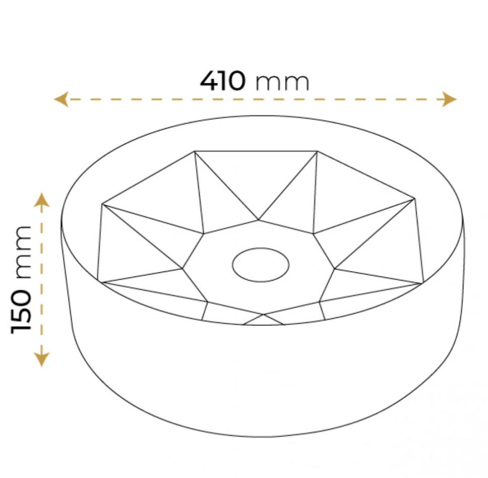 Paluci Diamond Plus Matt Vizon Çanak Lavabo