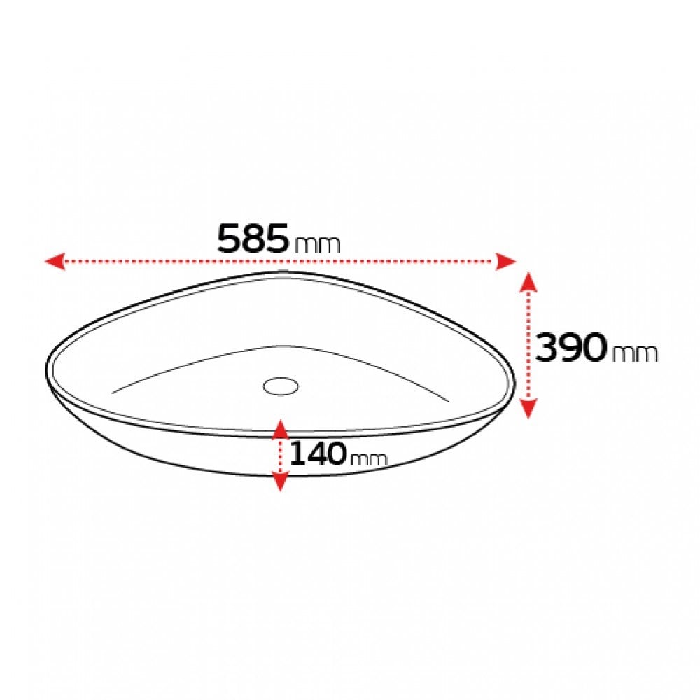 Paluci Doğa Matt Black Çanak Lavabo