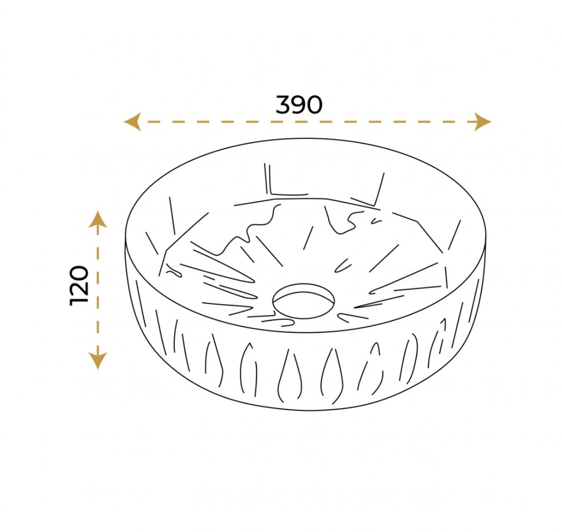 Paluci İzmir Rose Gold Lavabo