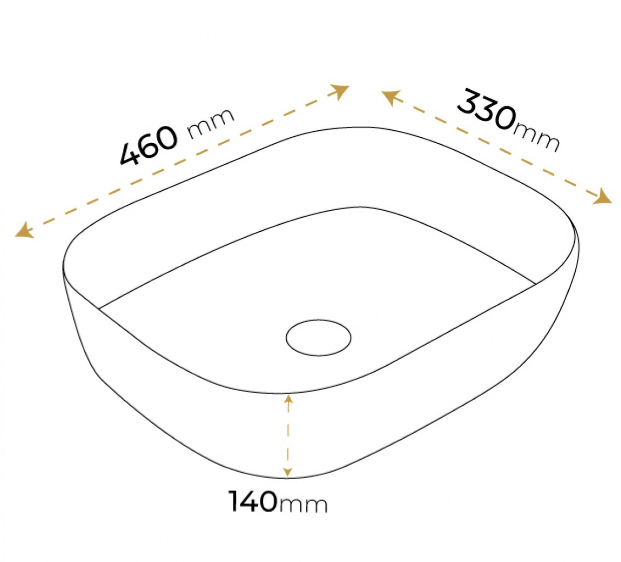 Paluci Jasmine Leopar Gold Lavabo