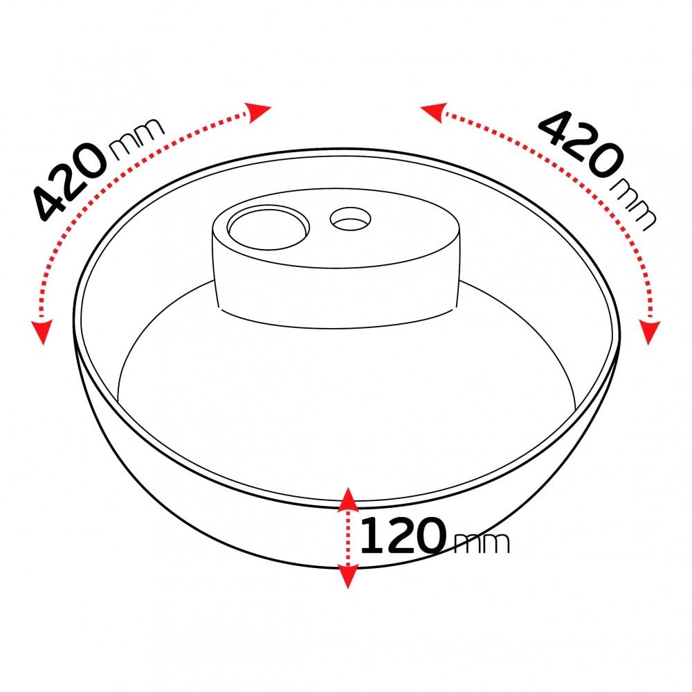 Paluci Kayra White Yuvarlak Lavabo