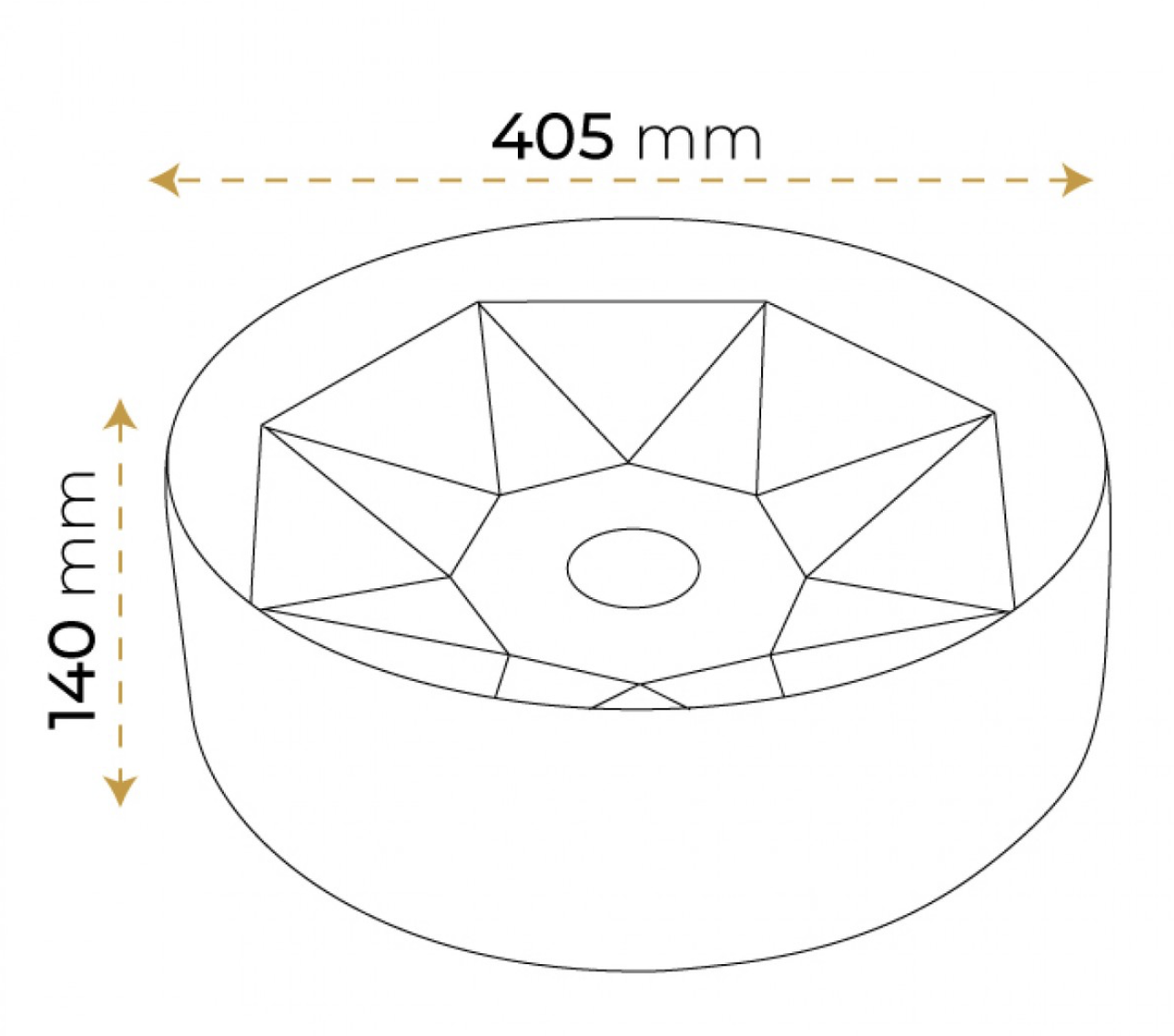 Paluci Melissa Gold Lavabo