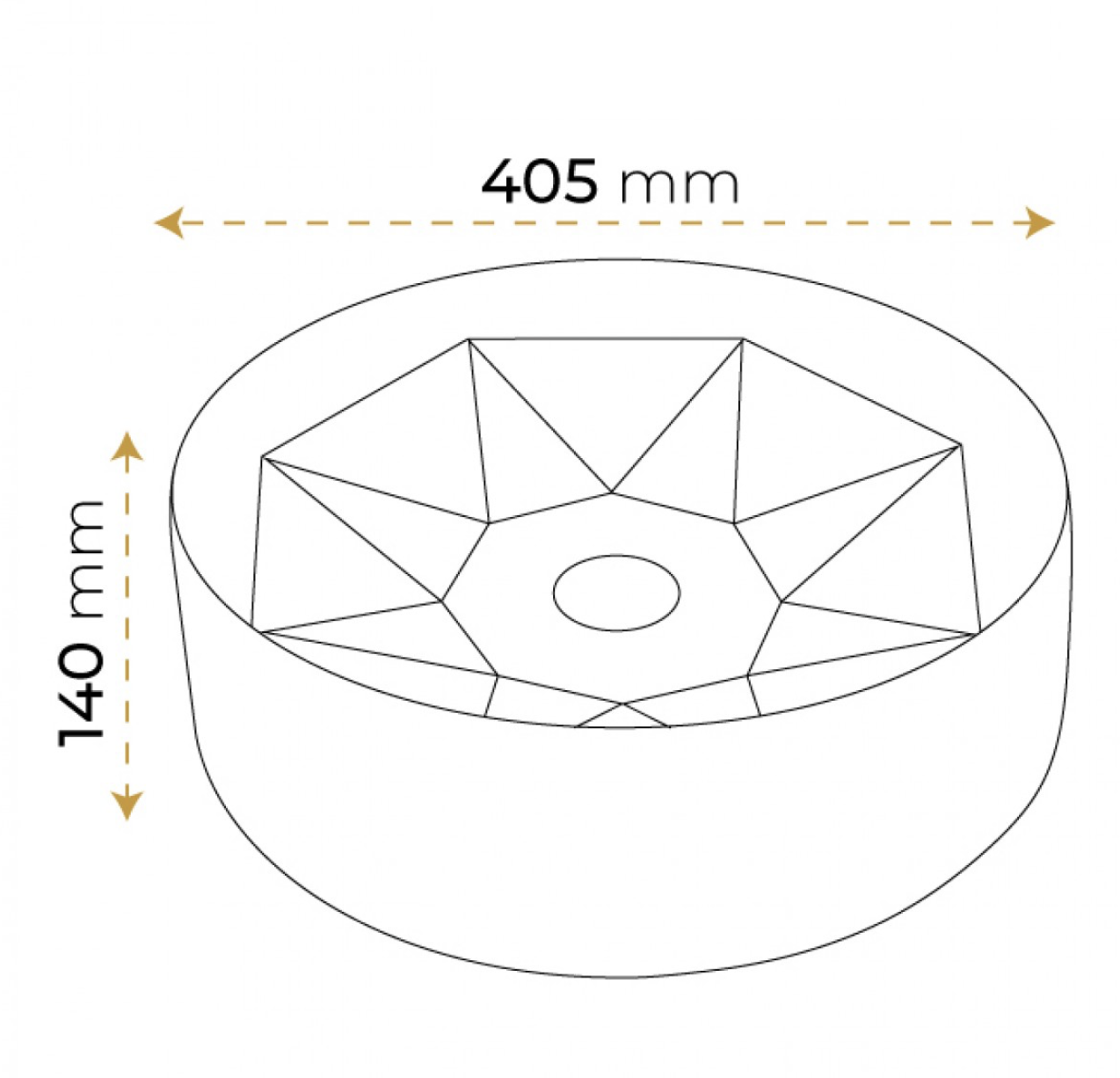 Paluci Melissa Leopar Gold Lavabo