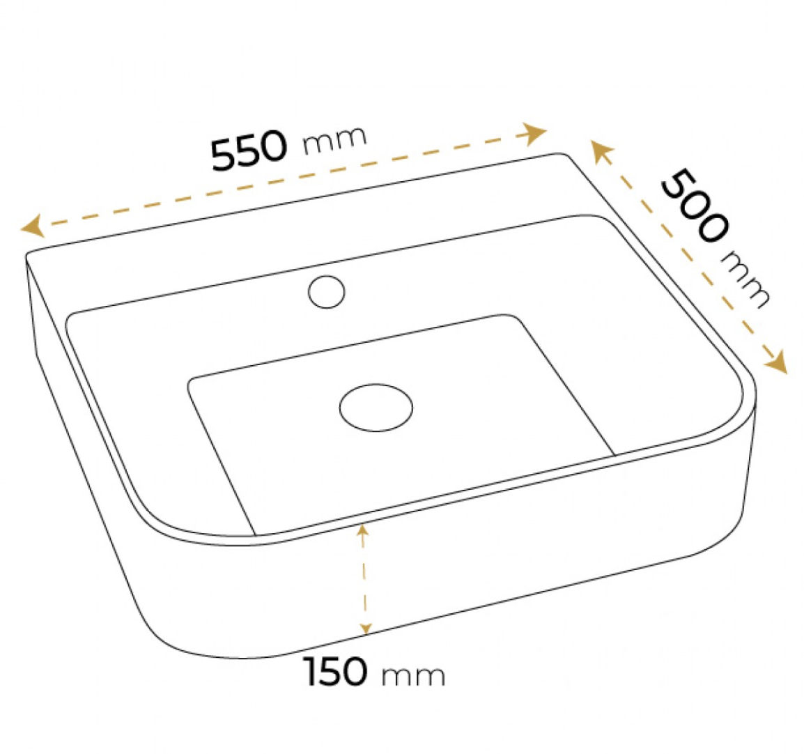Paluci Mia Matt Gray Çanak Lavabo
