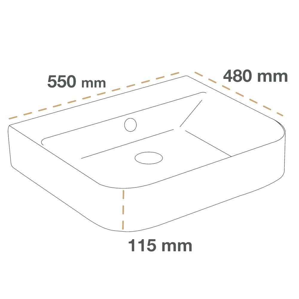 Paluci Mia White Black Çanak Lavabo