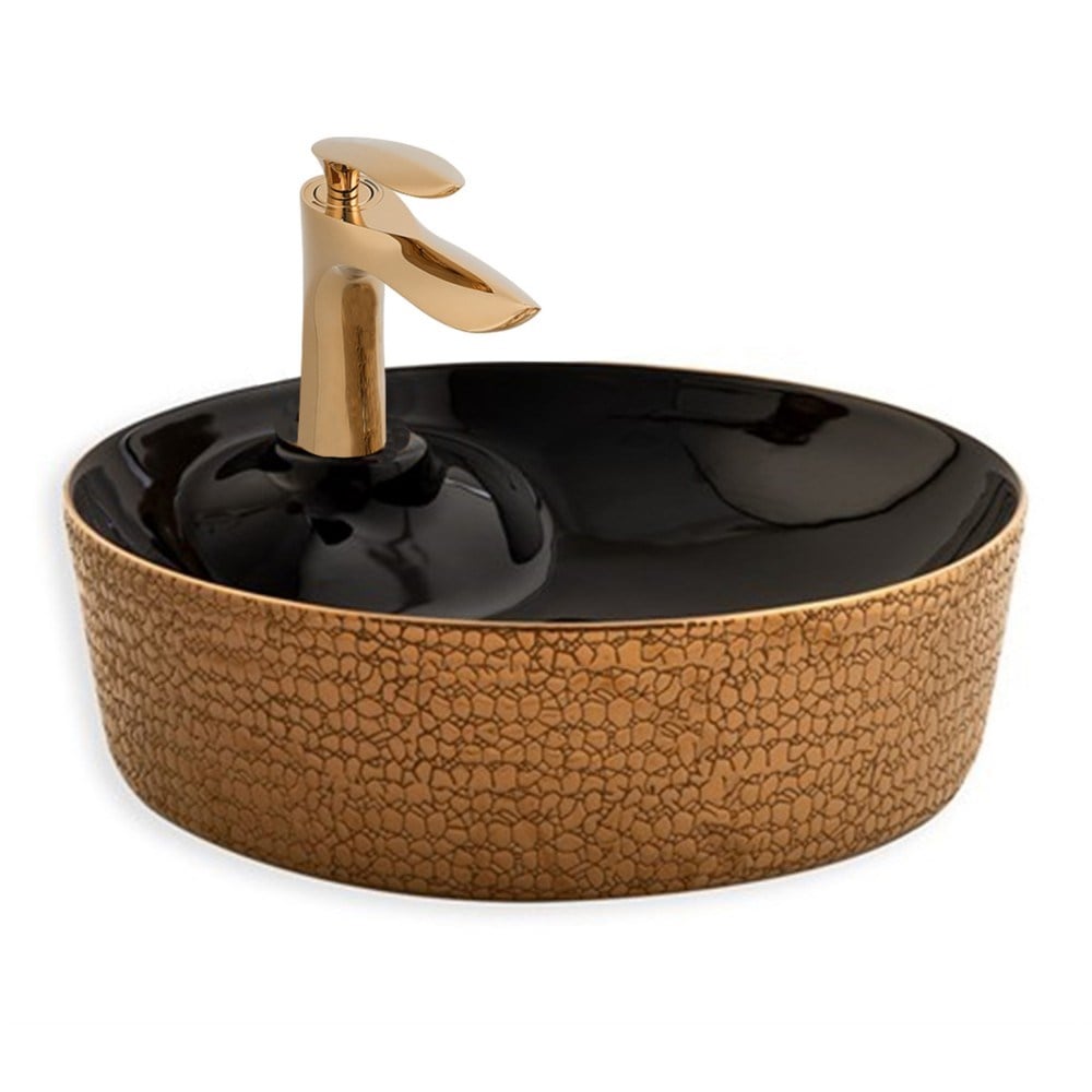 Paluci Mona Black Serisi Yuvarlak Lavabo