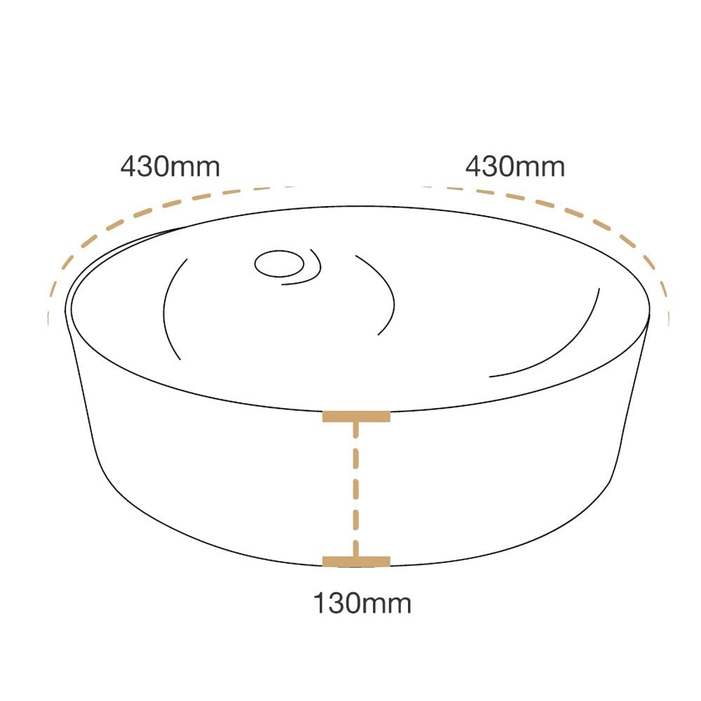 Paluci Mona Black Serisi Yuvarlak Lavabo