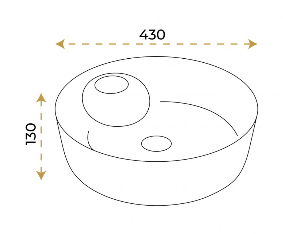 Paluci Mona Gold Lavabo
