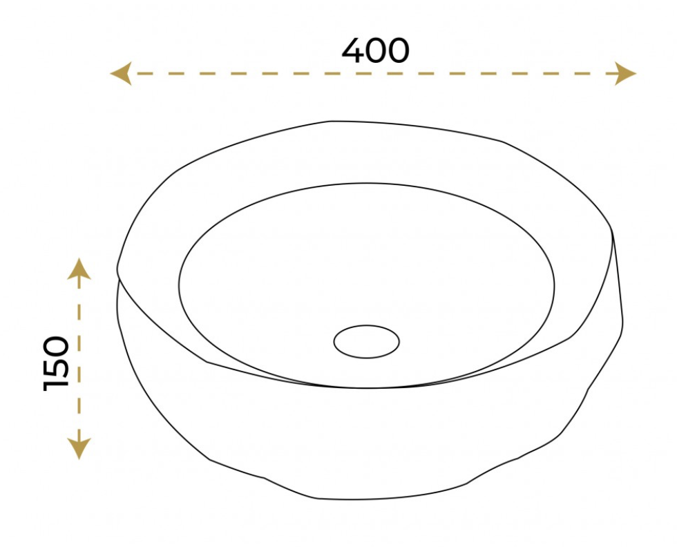 Paluci Nora White Gold Lavabo