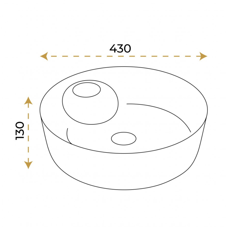 Paluci Tesla Black Gold Lavabo