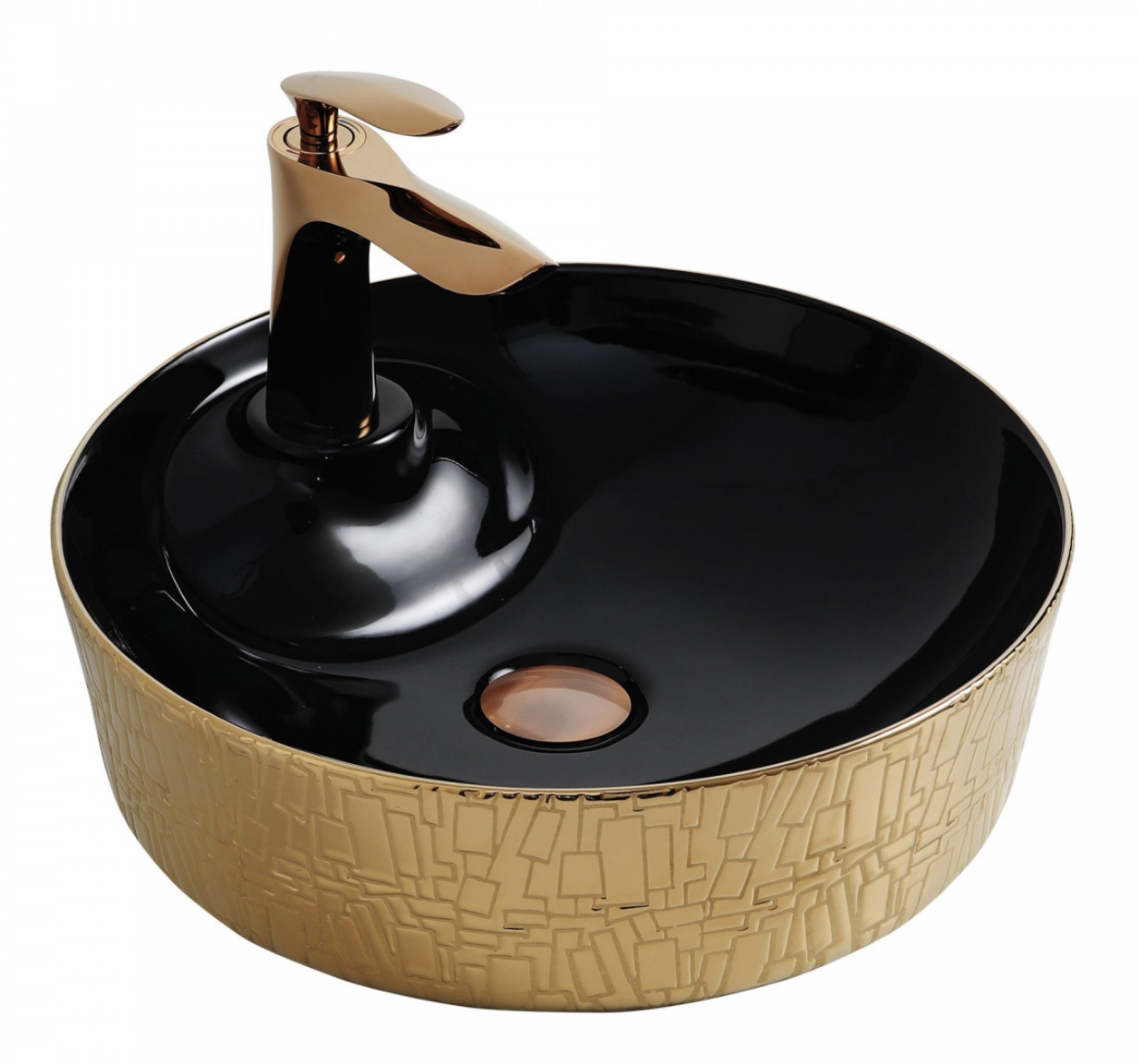 Paluci Tesla Black Rose Gold Lavabo