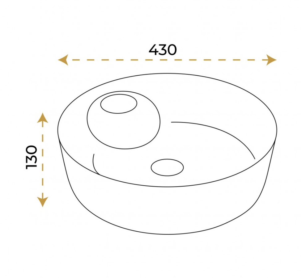 Paluci Tesla Black Rose Gold Lavabo