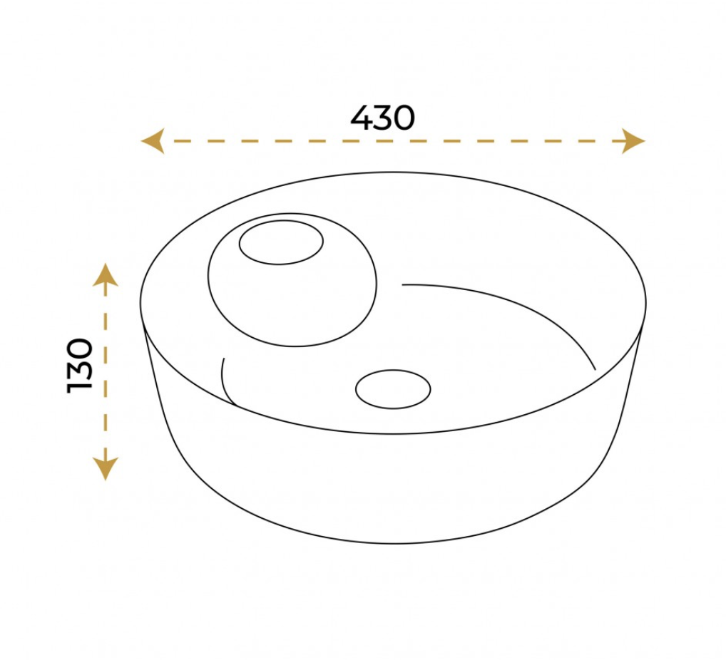 Paluci Tesla White Gold Lavabo